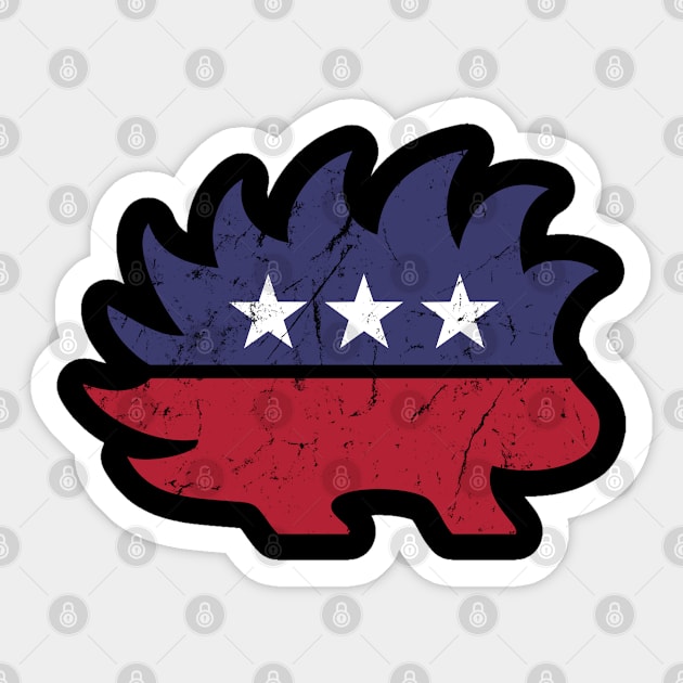 Libertarian Porcupine Sticker by Flippin' Sweet Gear